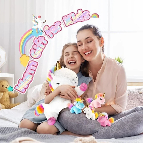 Luckades Pillow Toy Unicorn Gifts Stuffy for Girls Age  3-8 Soft Toys - Picture 7 of 7